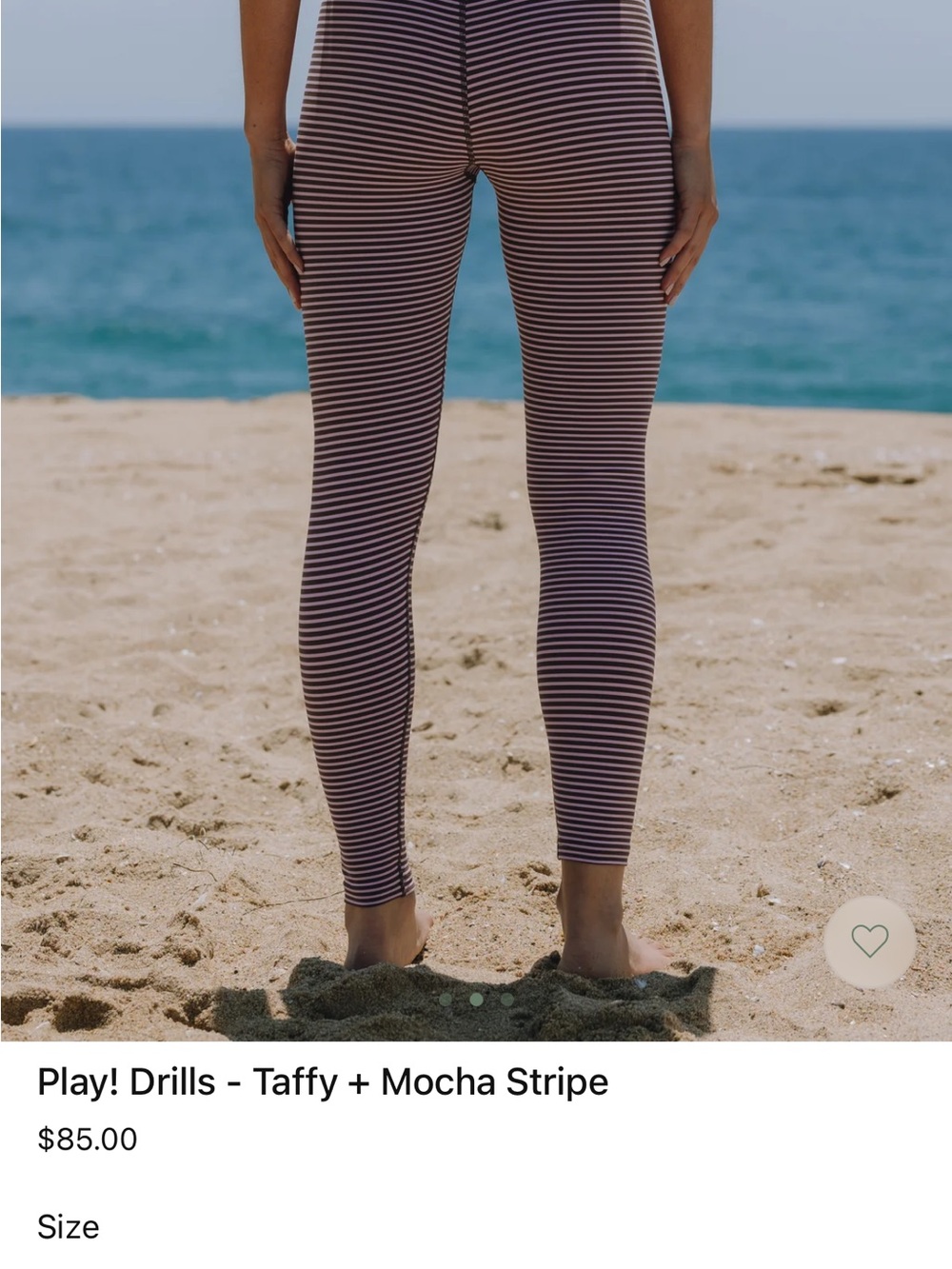 Daily Drills Taffy & Mocha Striped Play Leggings